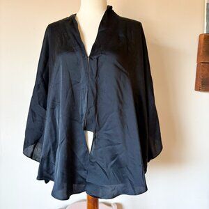 Elizabeth and James Silk Black Shirt Blouse XS - S